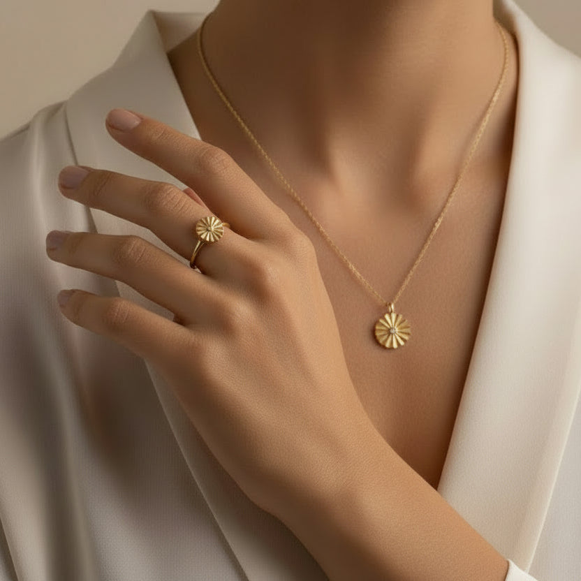 Ring "Solaris" - 585 Gelbgold