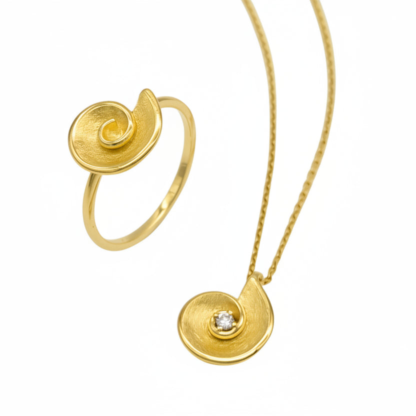 Ring "Spiroli" - 585 Gelbgold