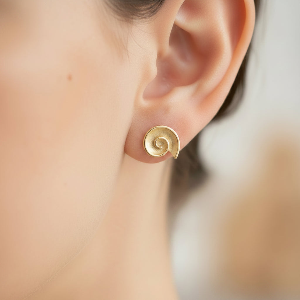 Ohrstecker "Spiroli" - 585 Gelbgold