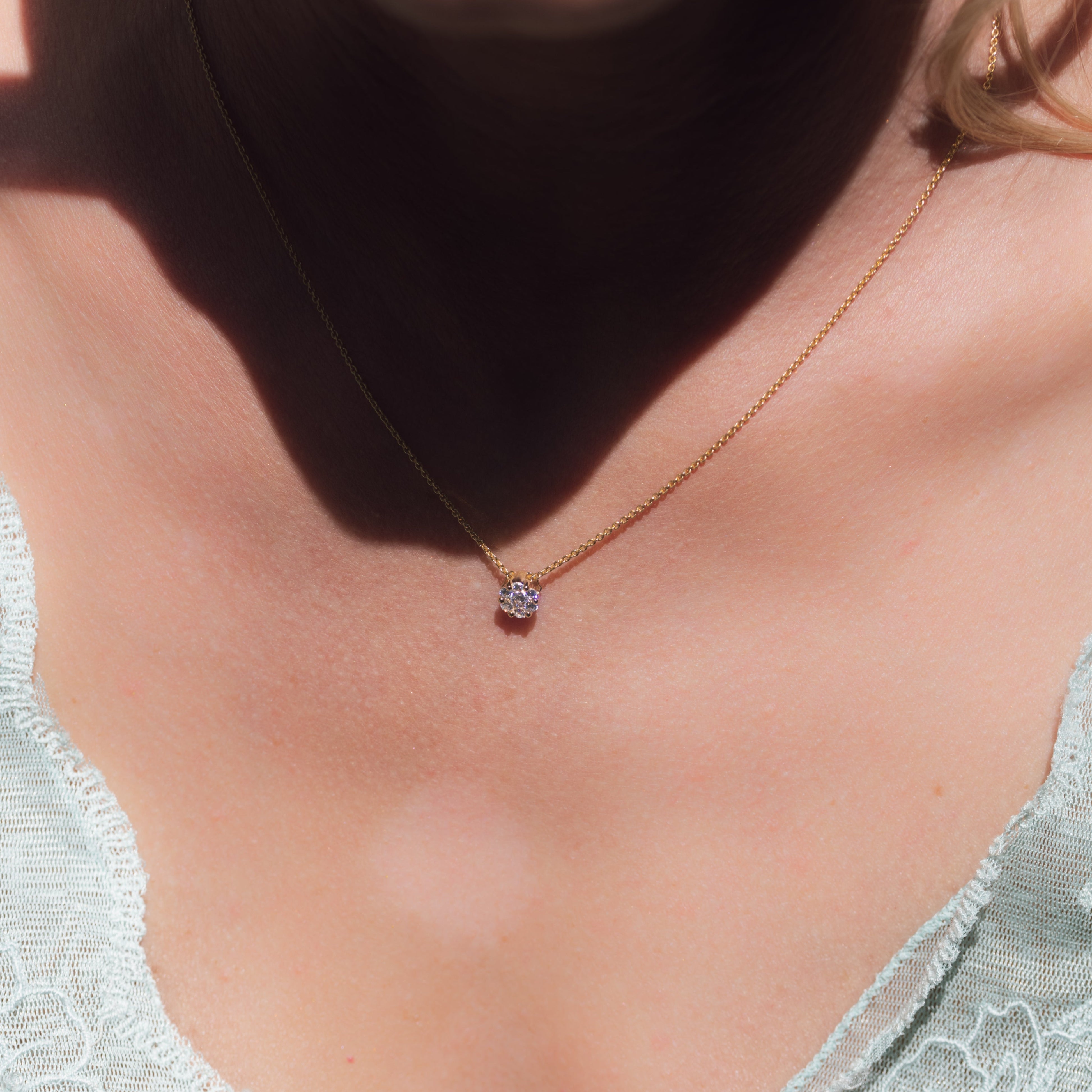 Anhänger "Flora" Piccolo 585 Gelbgold