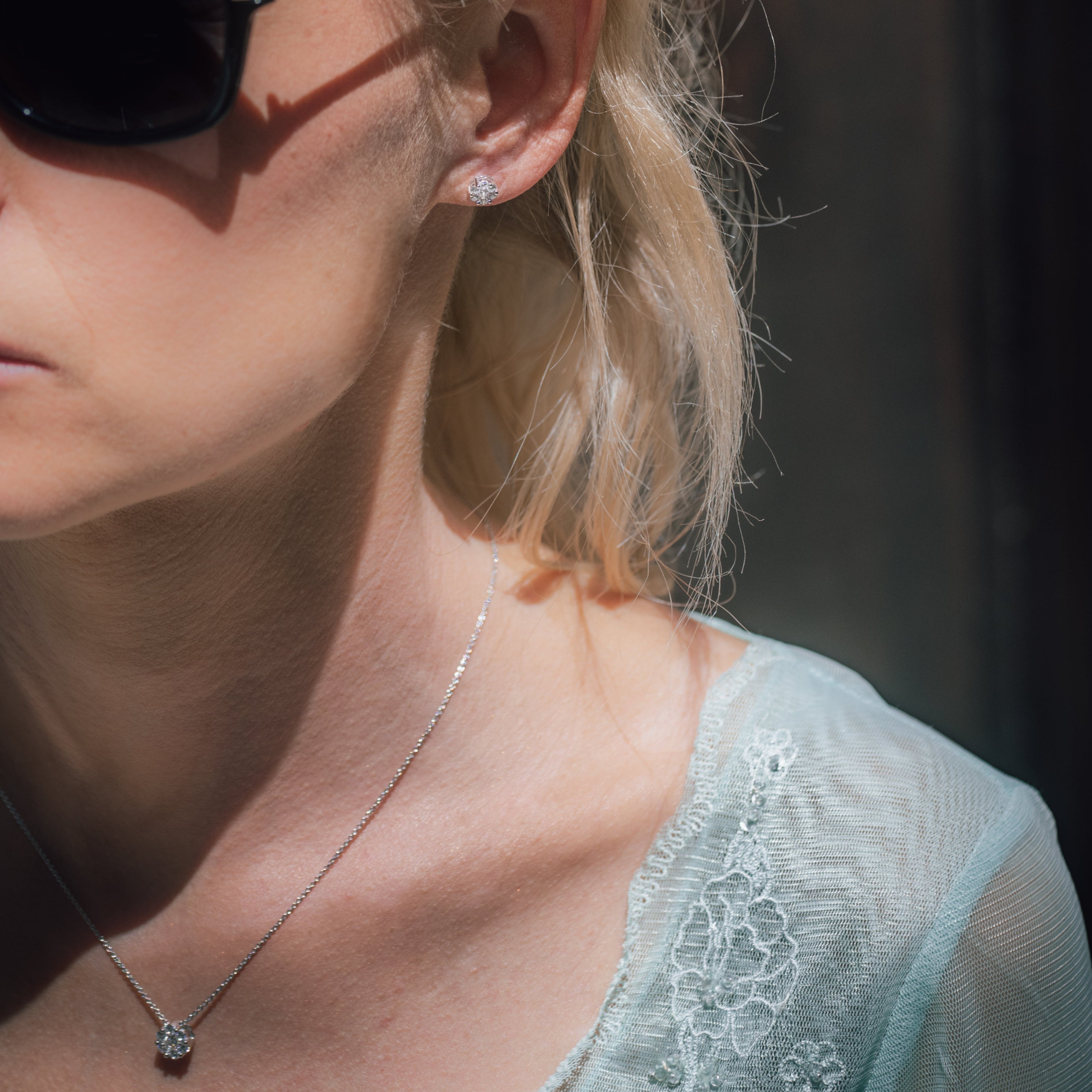 Anhänger "Flora" Grande 585 Weißgold