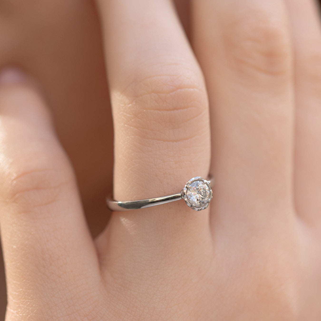 Ring "Herzlichst" - 950 Platin