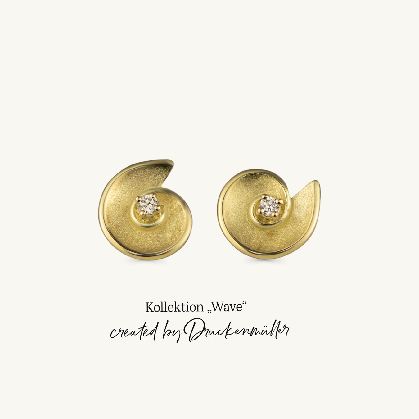 Ohrstecker "Spirola" - Gelbgold