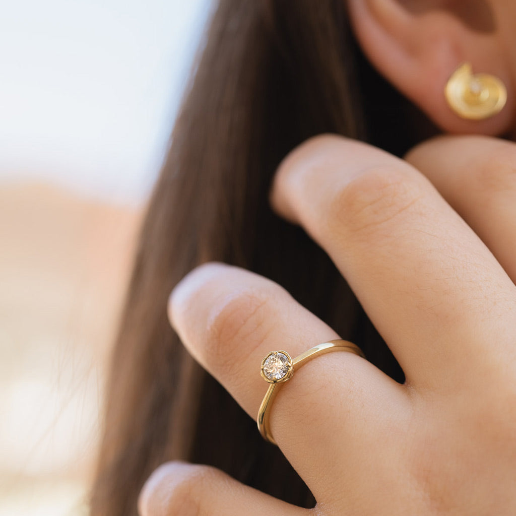 Ring "Herzlichst" - 585 Rosegold