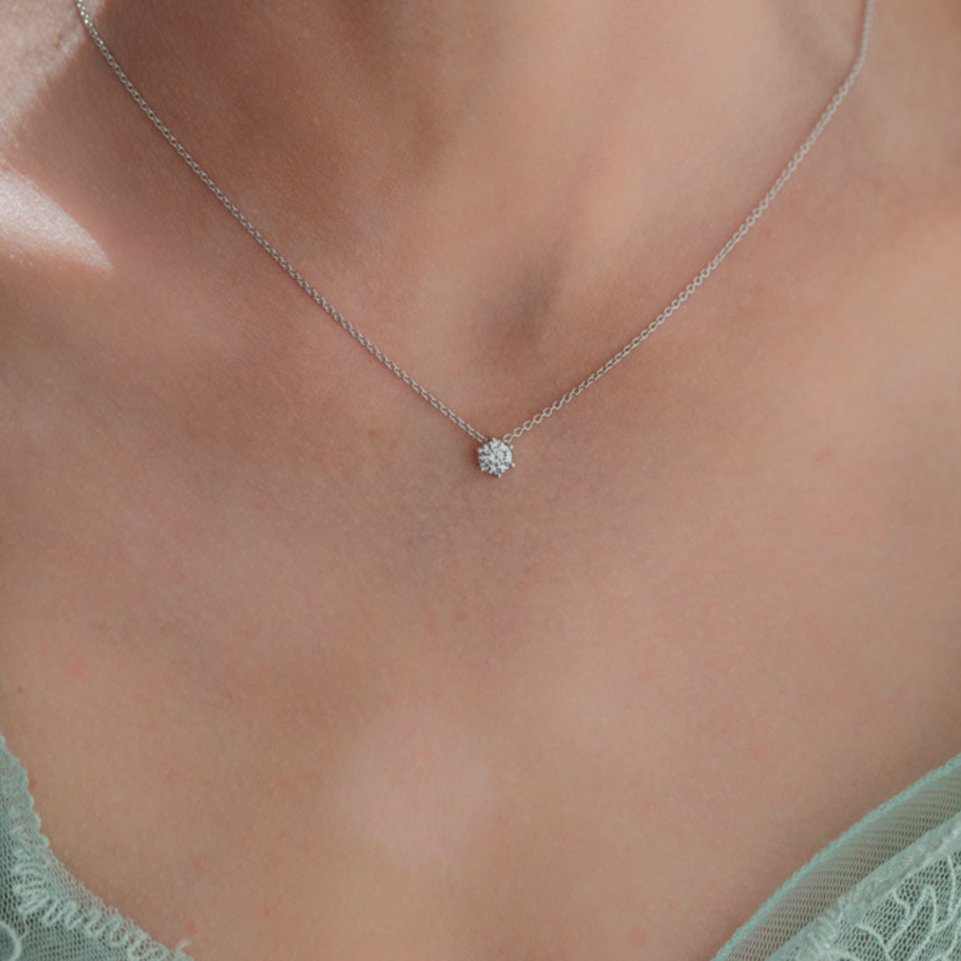 Collier "Uno Pura" in 585 Weißgold