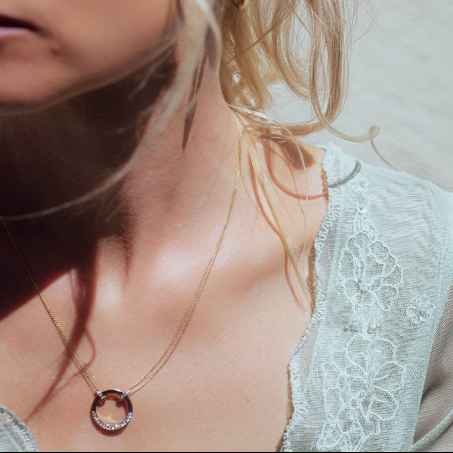 Collier "Oriana" - 585 Gelbgold / Weißgold