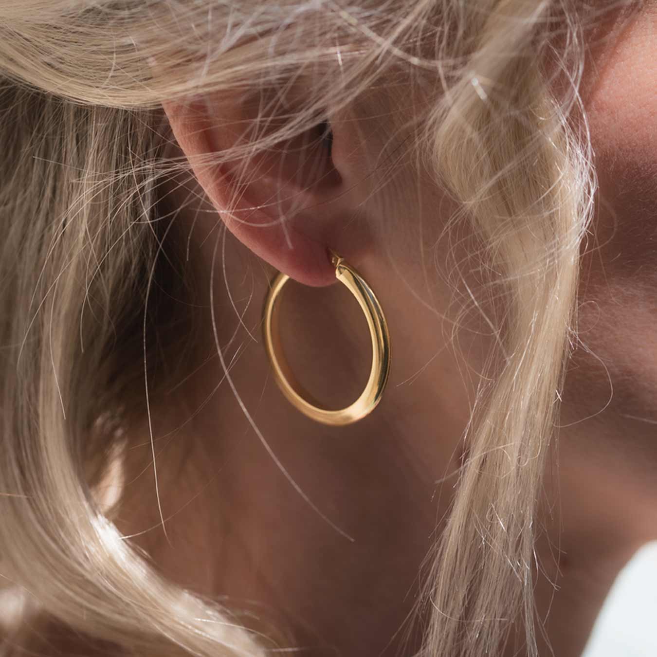 Creolen 30 mm - 585 Gelbgold