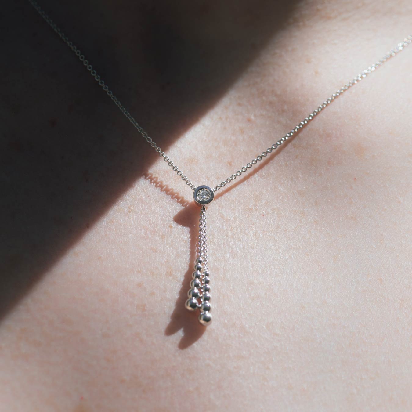 Collier 585WG mit Brillant