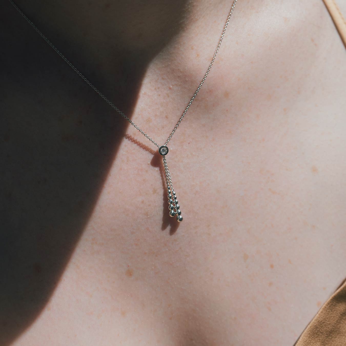 Collier 585WG mit Brillant