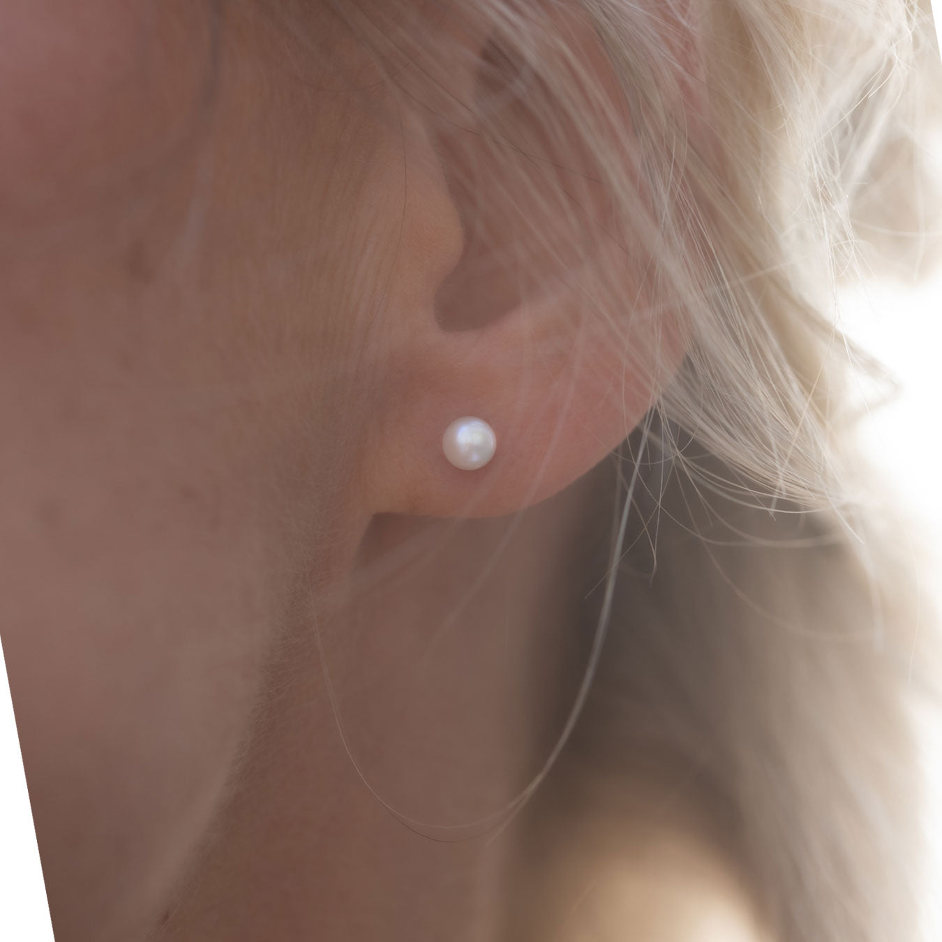 Perlohrstecker mit Akoyaperlen 6,00 mm - 585 Gelbgold