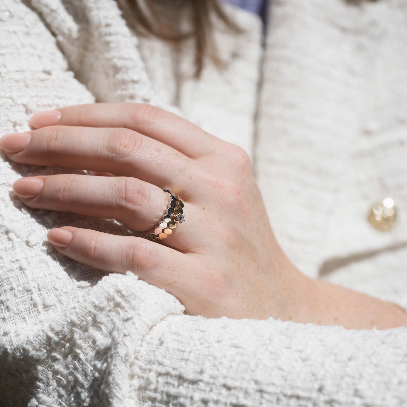 Solitärring "Okta" - 585 Gelbgold