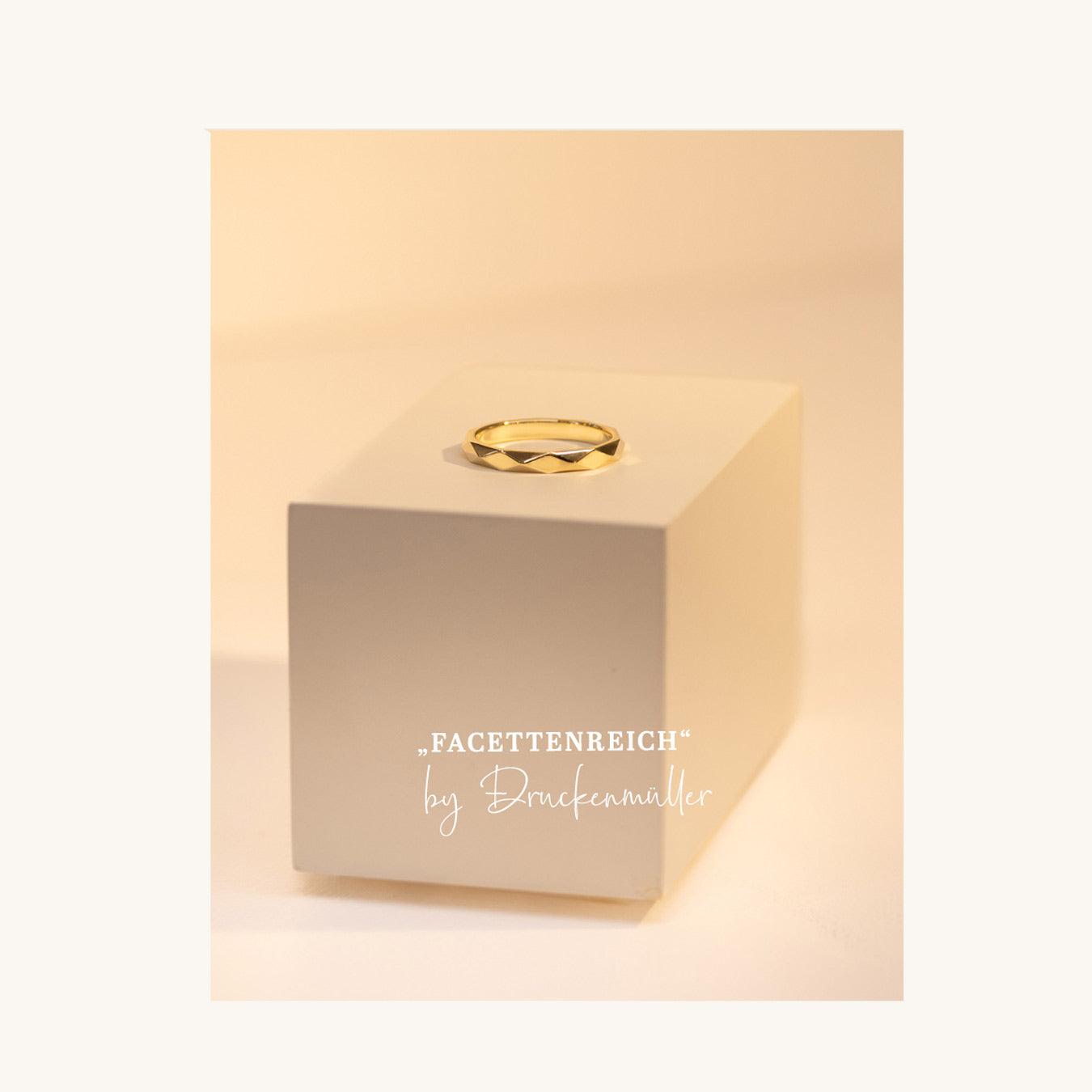 Facettenring - 585 Gelbgold