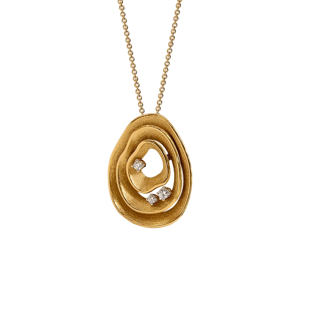 Anhänger "Wave" - 750 Gelbgold