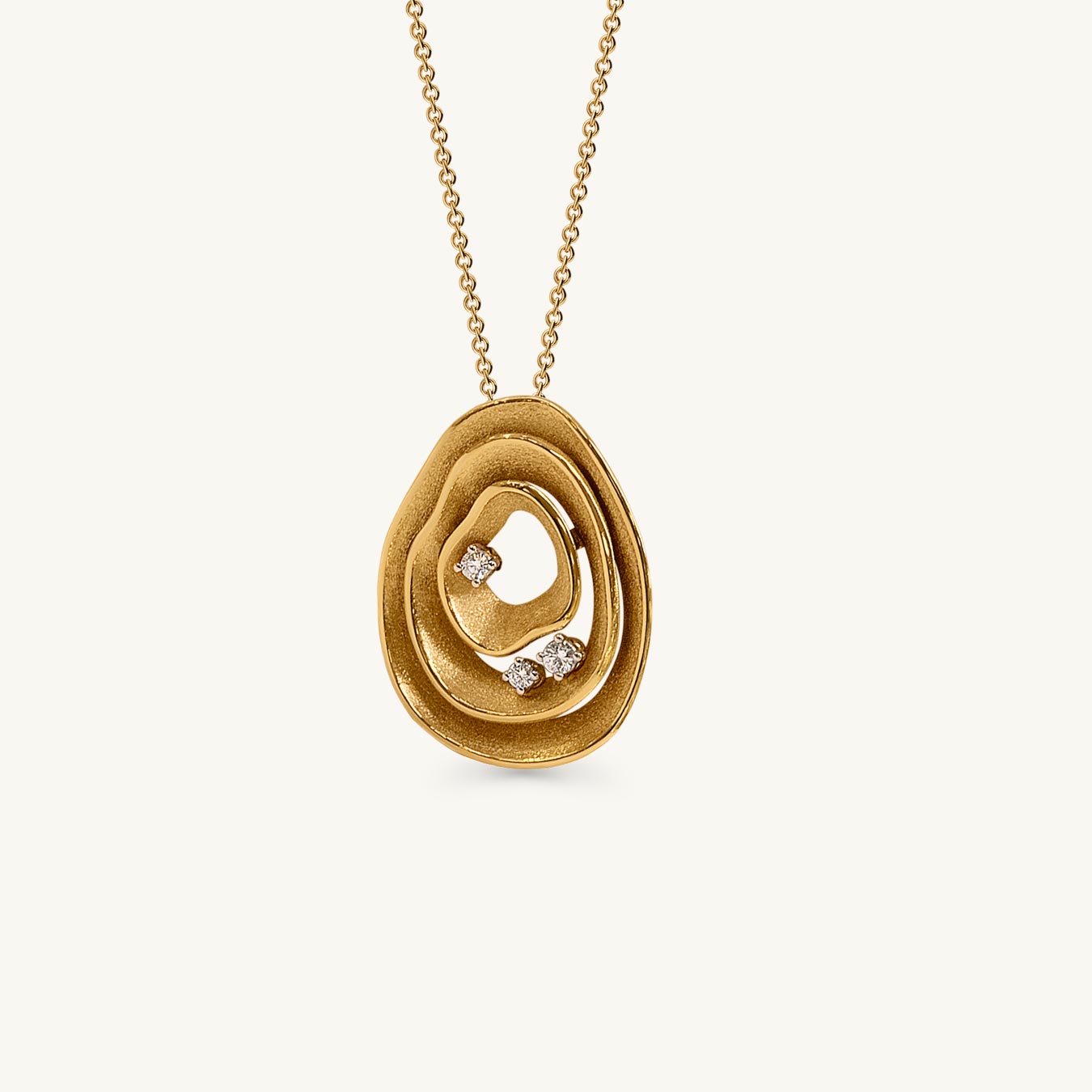 Anhänger "Wave" - 750 Gelbgold