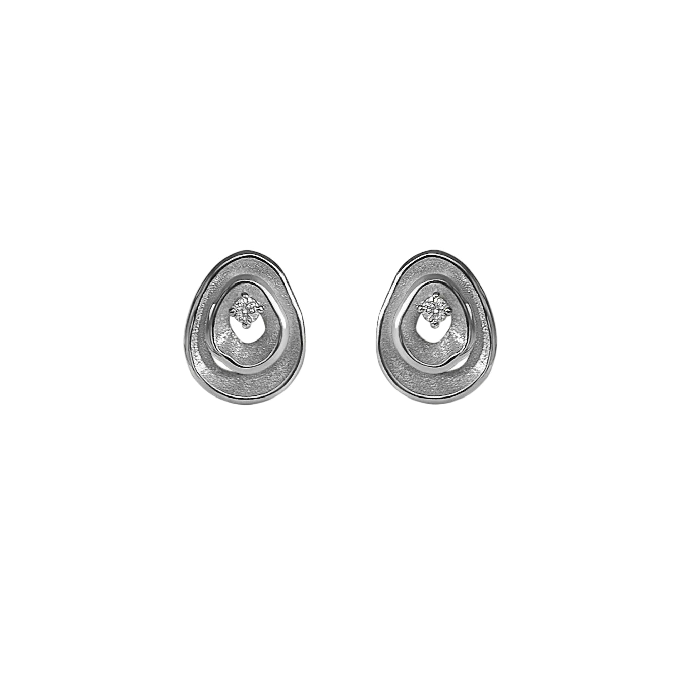 Ohrstecker "Wave" - 950 Platin