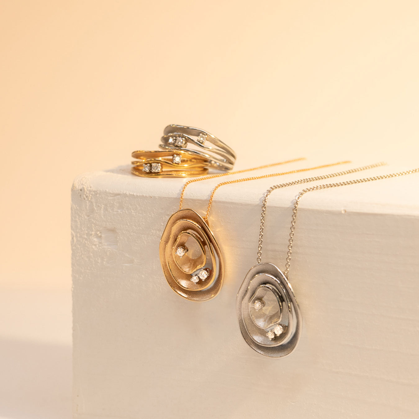 Anhänger "Wave"- 950 Platin