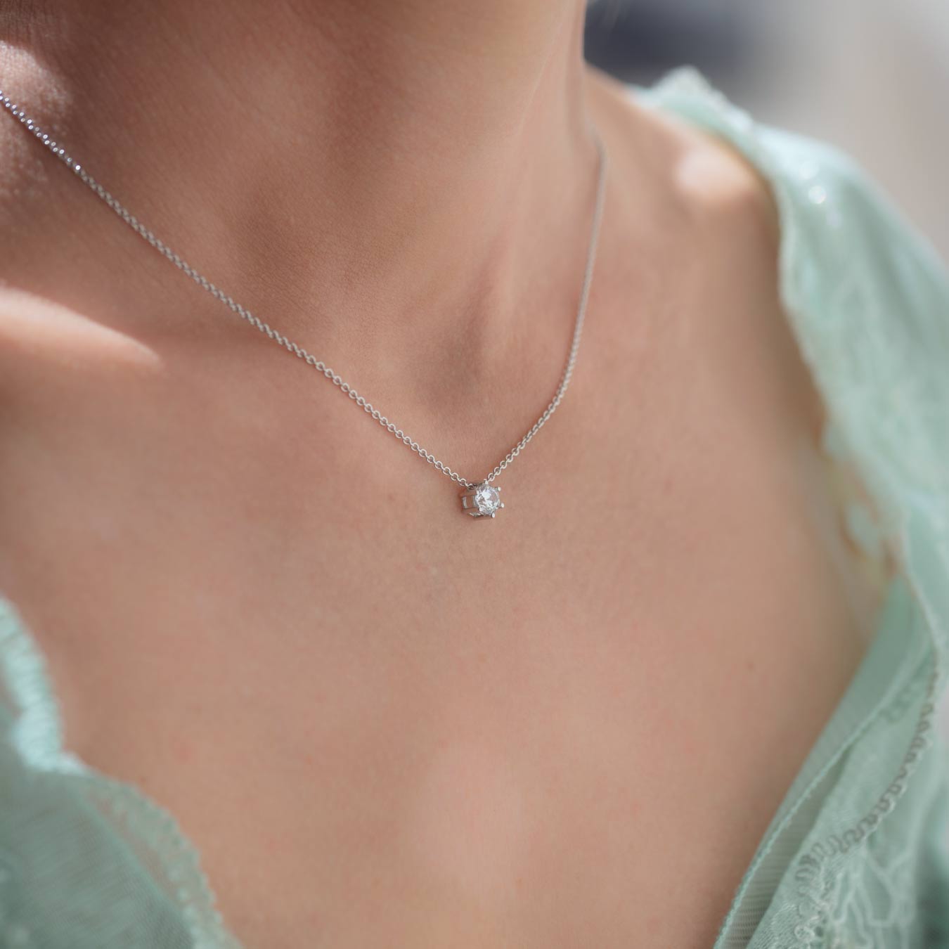 Collier "Uno Pura" in 585 Weißgold
