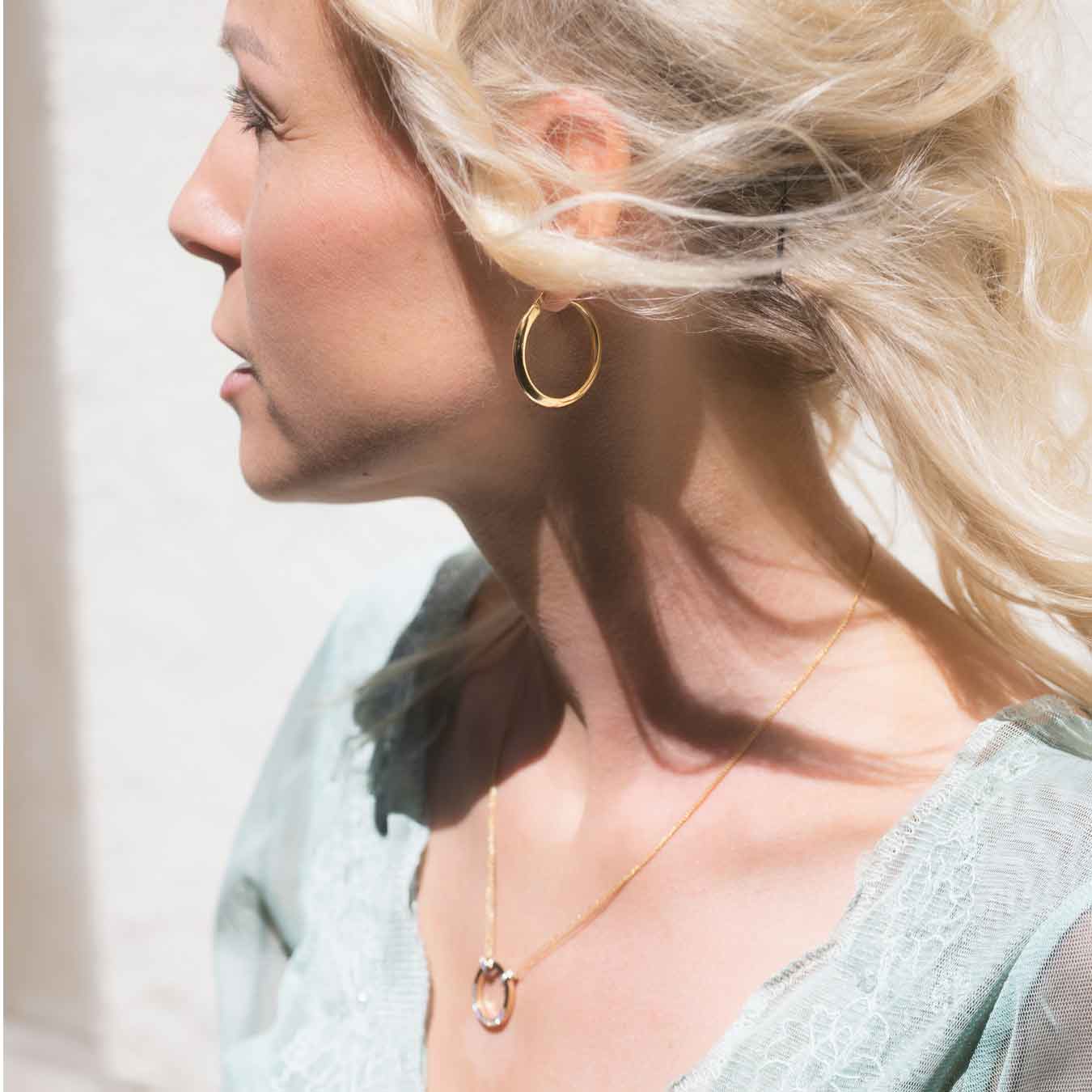 Creolen 30 mm - 585 Gelbgold