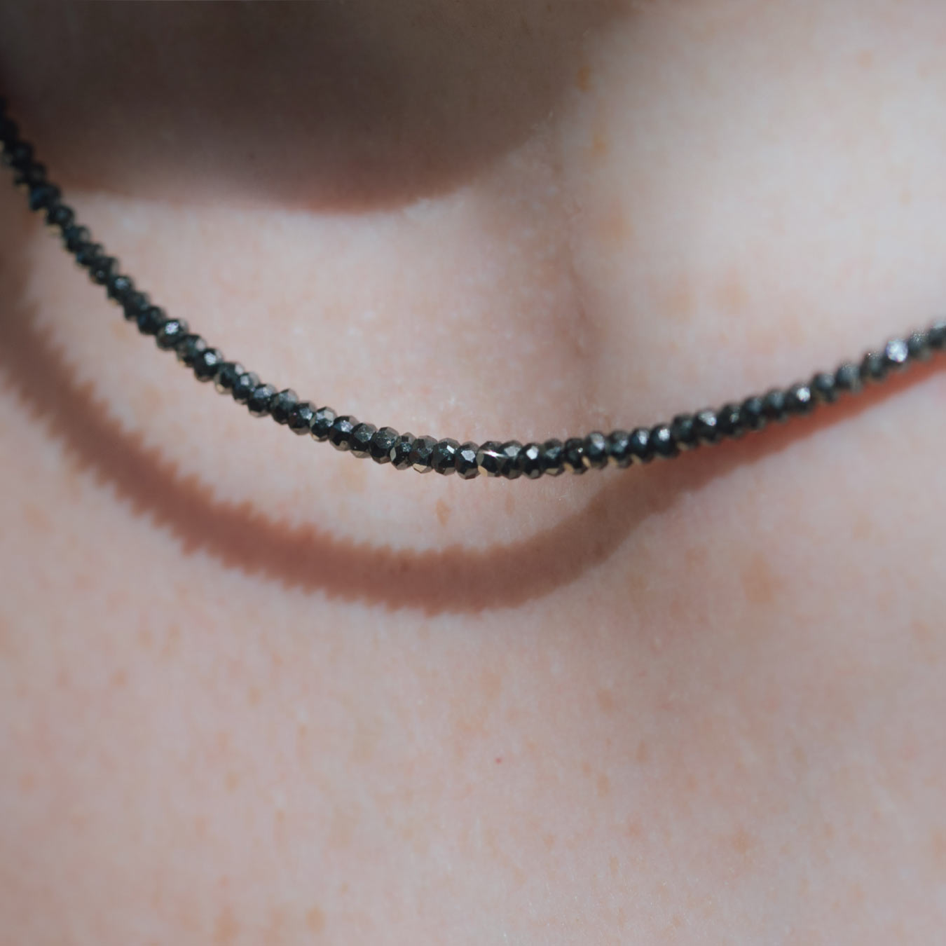 Diamantkette schwarz 17Ct - 585 Weißgold