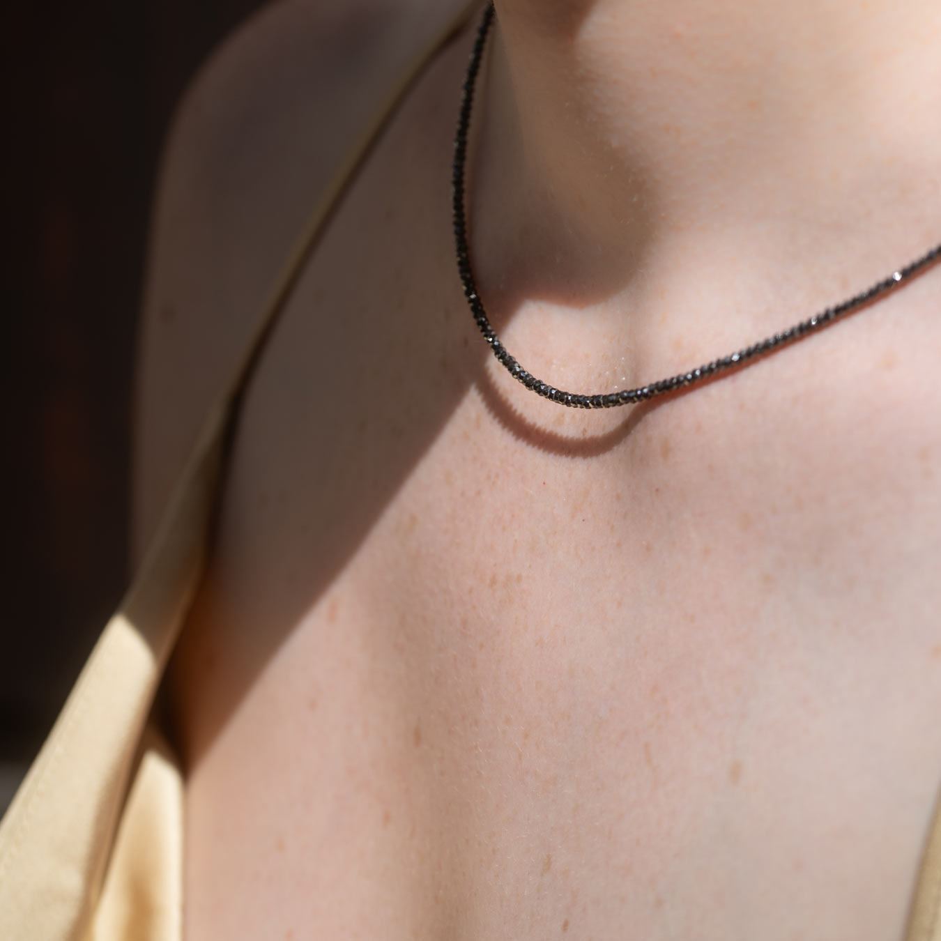 Diamantkette schwarz 17Ct - 585 Weißgold