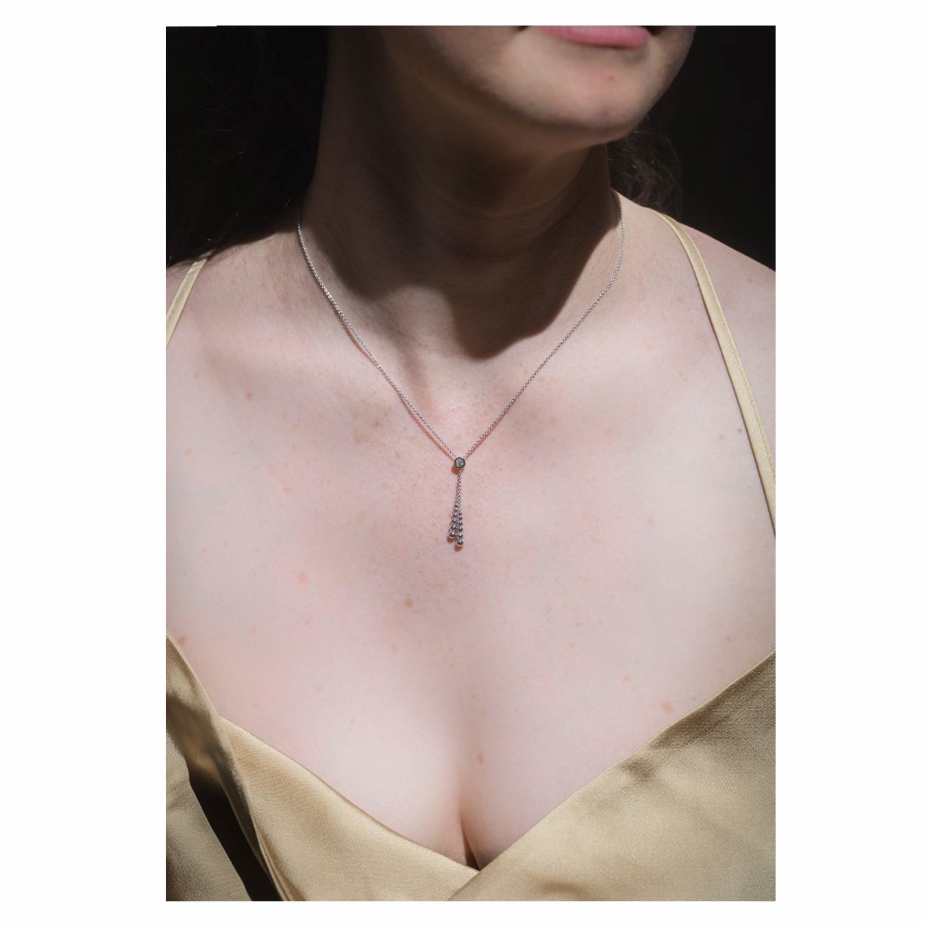 Collier 585WG mit Brillant