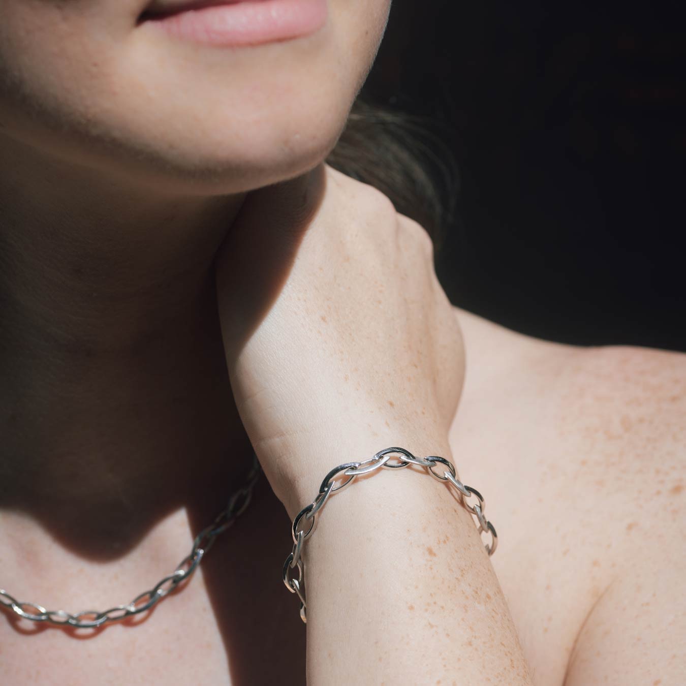 Schmuckset "Eclipse" - 585 Weißgold