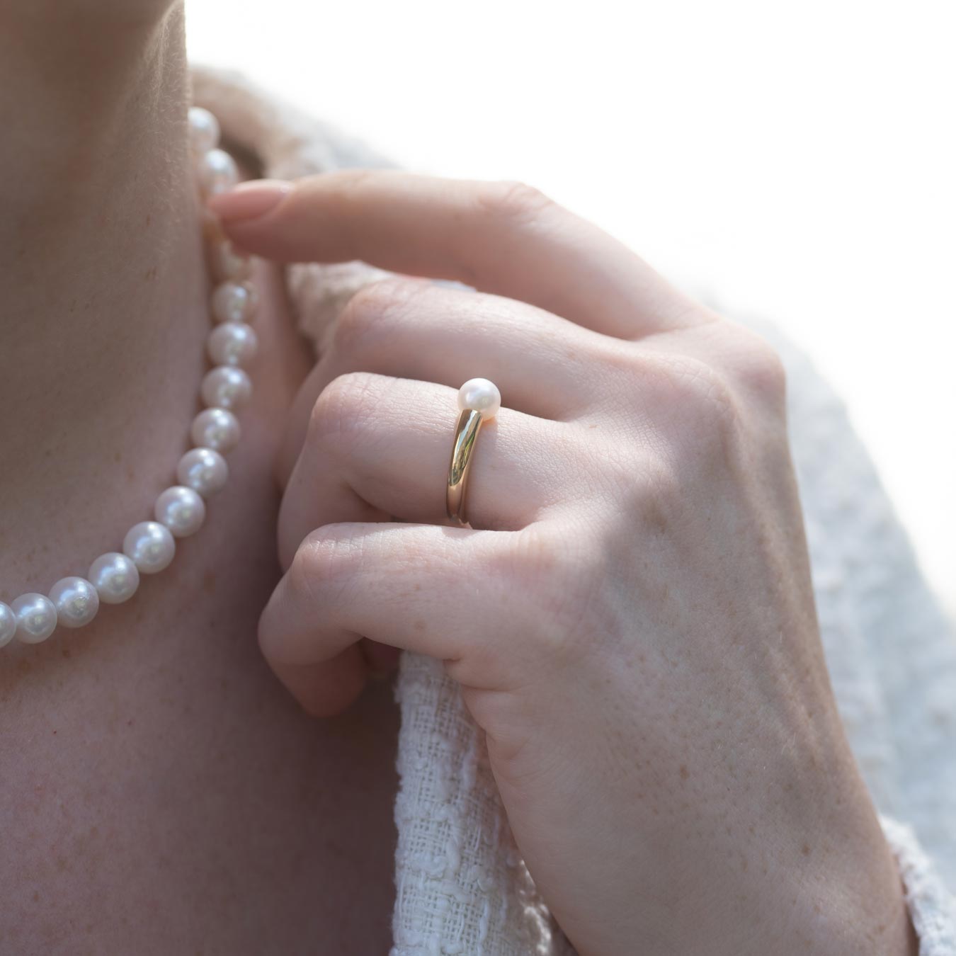 Perlring - 585 Gelbgold