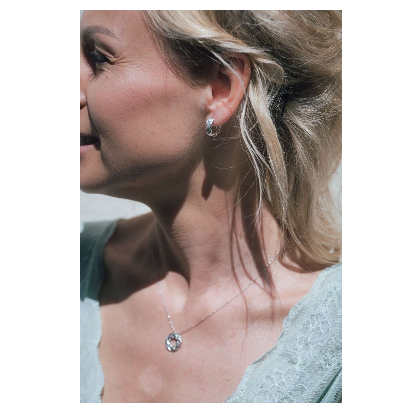 Creolen "Chesterfield" - 585 Weißgold