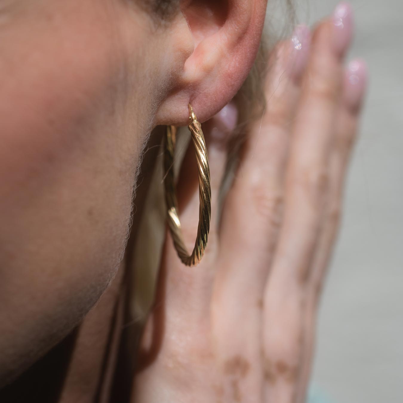 Creolen 35 mm - 585 Gelbgold