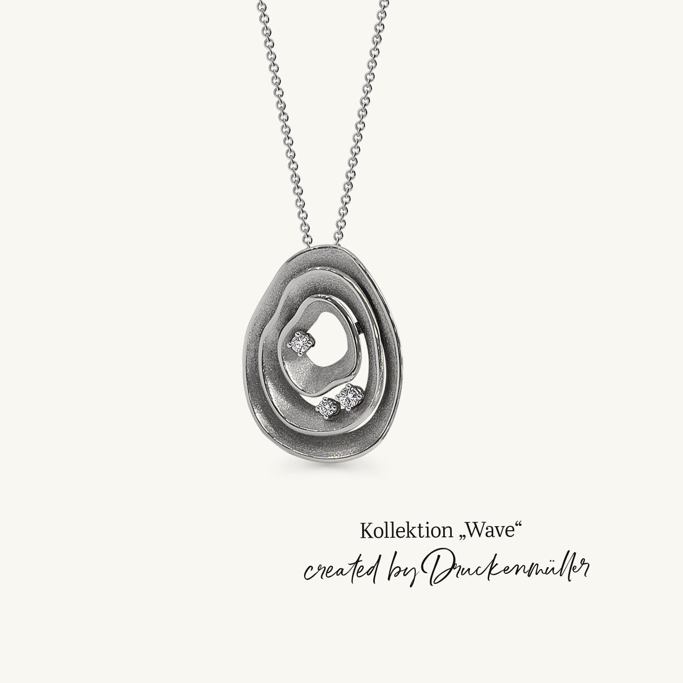 Anhänger "Wave"- 950 Platin