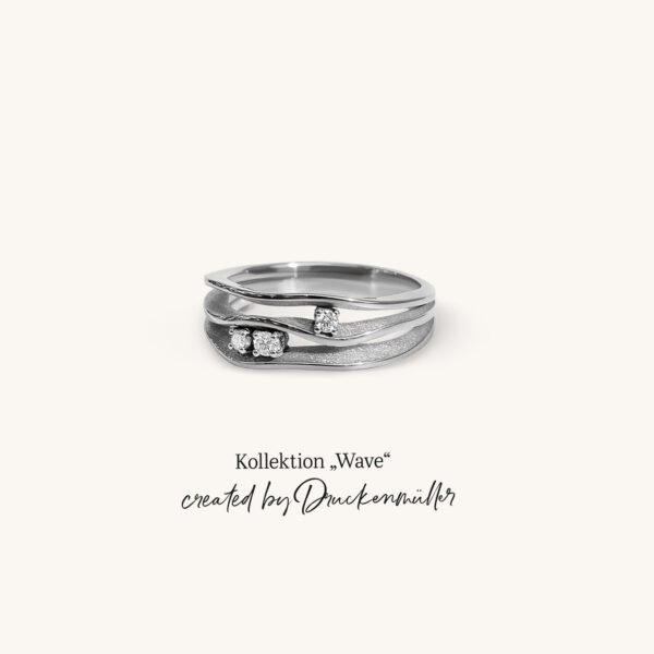 Ring "Wave" - 950 Platin