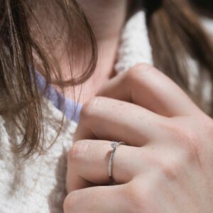 Damenring „Elegance“ – 585 Weißgold