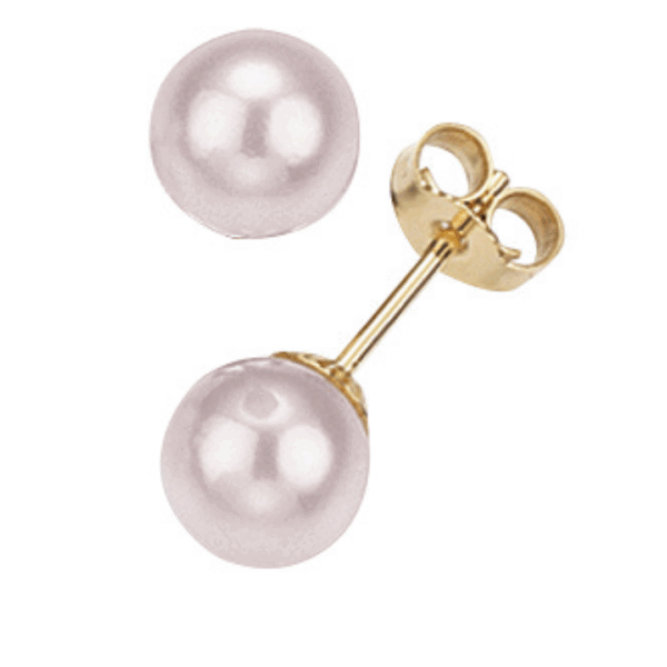Perlohrstecker mit Akoyaperlen 7,5 mm - 585 Gelbgold – Bild 4