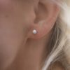 Perlohrstecker mit Akoyaperlen 5,00 mm - 585 Gelbgold – Bild 2