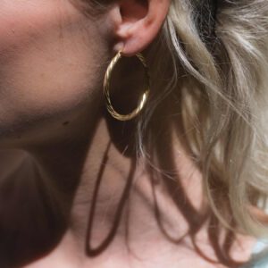 Creolen 35 mm – 585 Gelbgold