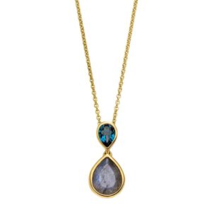 Collier mit Labradorit und Topas