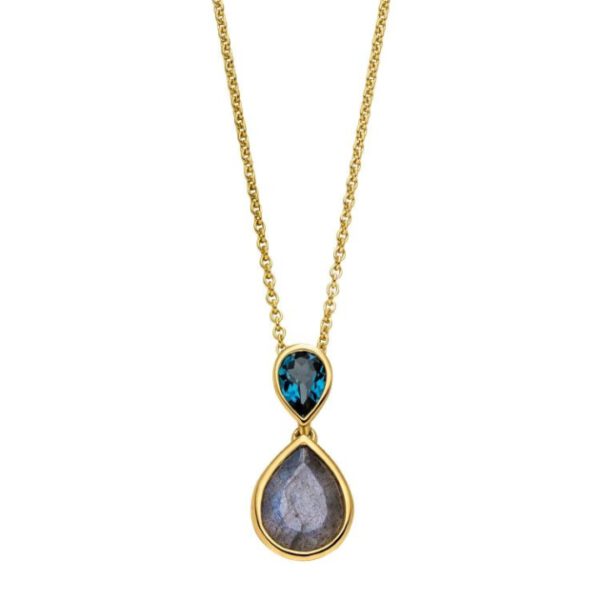 Collier mit Labradorit und Topas