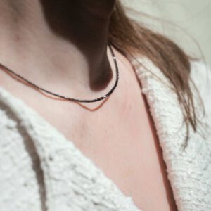 Diamantkette schwarz 14Ct – 585 Weißgold