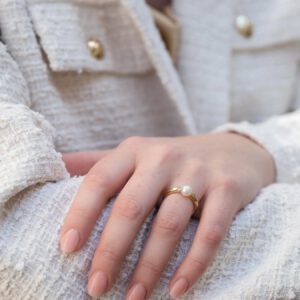 Perlring – 585 Gelbgold